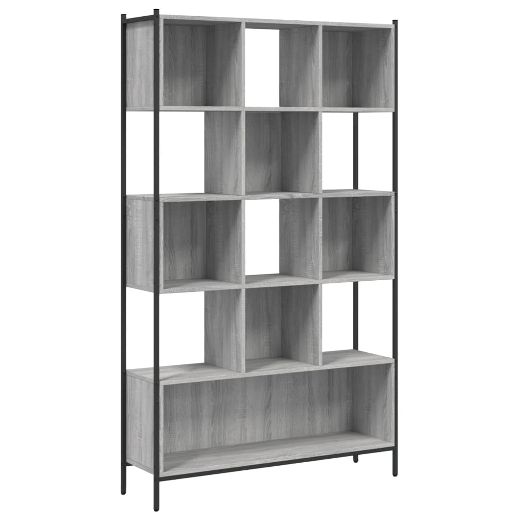 Boekenkast 02X28X72 Cm Bewerkt Hout Eikenkleurig Grijs sonoma