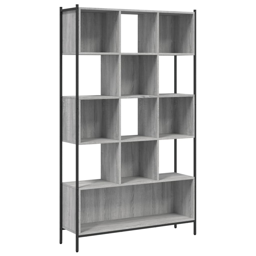 Boekenkast 02X28X72 Cm Bewerkt Hout Eikenkleurig Grijs sonoma