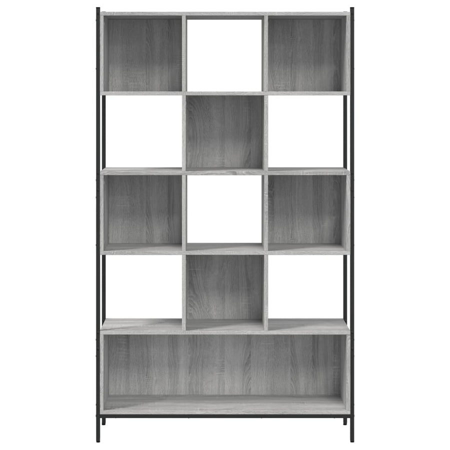 Boekenkast 02X28X72 Cm Bewerkt Hout Eikenkleurig Grijs sonoma