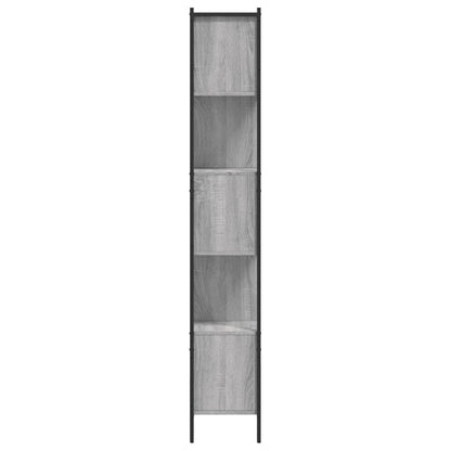 Boekenkast 02X28X72 Cm Bewerkt Hout Eikenkleurig Grijs sonoma
