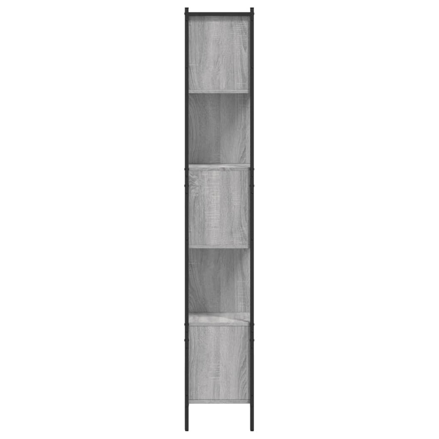 Boekenkast 02X28X72 Cm Bewerkt Hout Eikenkleurig Grijs sonoma