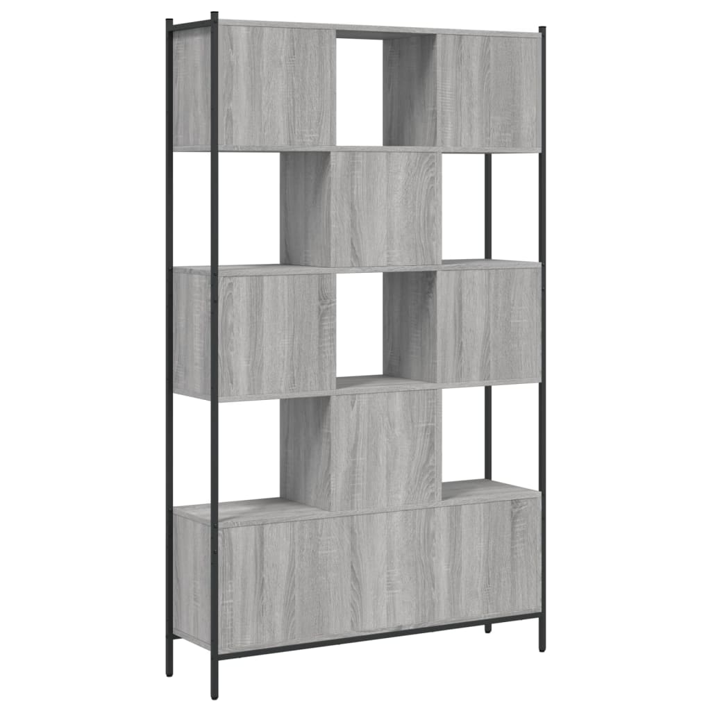 Boekenkast 02X28X72 Cm Bewerkt Hout Eikenkleurig Grijs sonoma