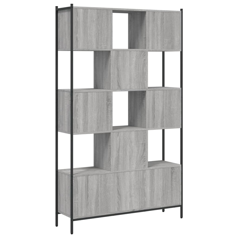 Boekenkast 02X28X72 Cm Bewerkt Hout Eikenkleurig Grijs sonoma
