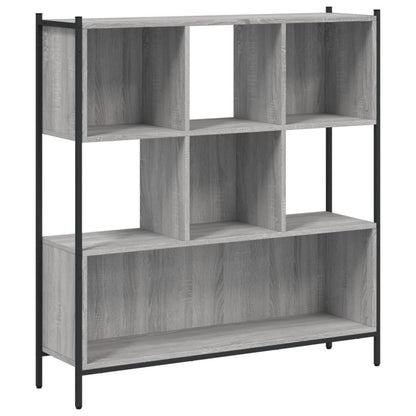 Boekenkast 02X28X72 Cm Bewerkt Hout Eikenkleurig Grijs sonoma