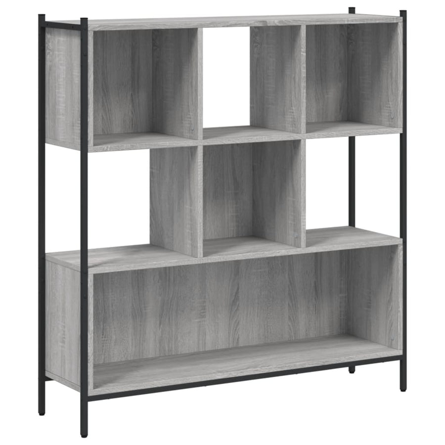 Boekenkast 02X28X72 Cm Bewerkt Hout Eikenkleurig Grijs sonoma
