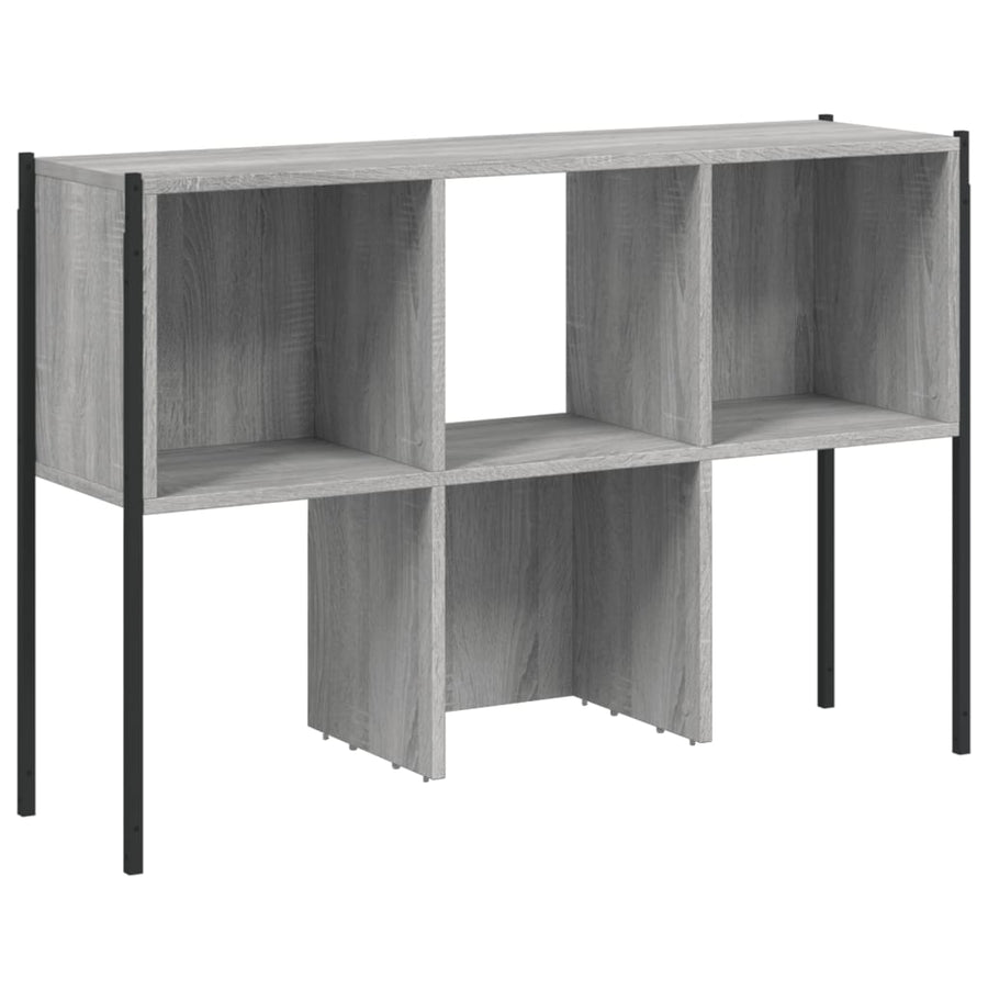 Boekenkast 02X28X72 Cm Bewerkt Hout Eikenkleurig Grijs sonoma