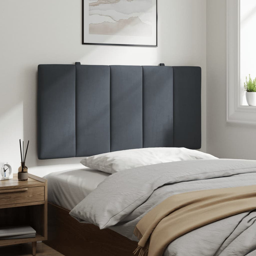 Hoofdbordkussen "Hanko" Donkergrijs 100 cm Fluweel
