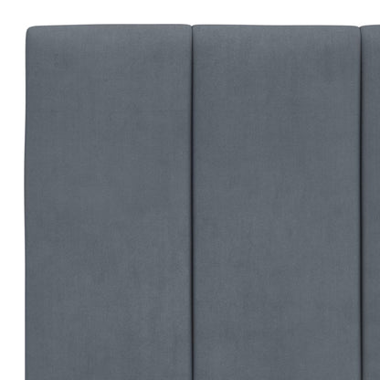 Hoofdbordkussen "Hanko" Donkergrijs 100 cm Fluweel