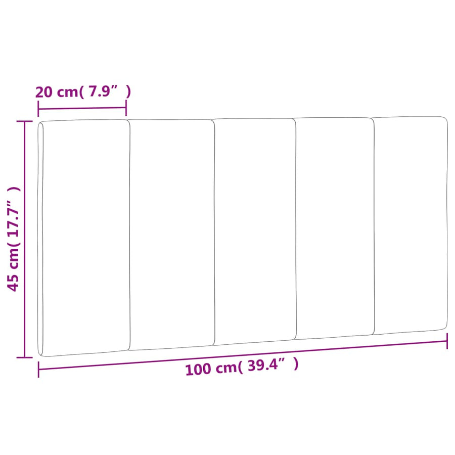 Hoofdbordkussen "Hanko" Donkergrijs 100 cm Fluweel