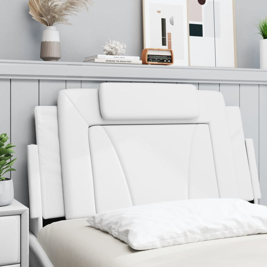 Hoofdbordkussen "Viana" Wit 100 cm Kunstleer
