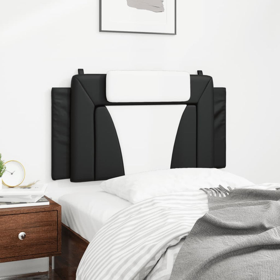 Hoofdbordkussen "Viana" Zwart-wit 100 cm Kunstleer