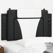 Hoofdbordkussen 100 cm kunstleer zwart-wit