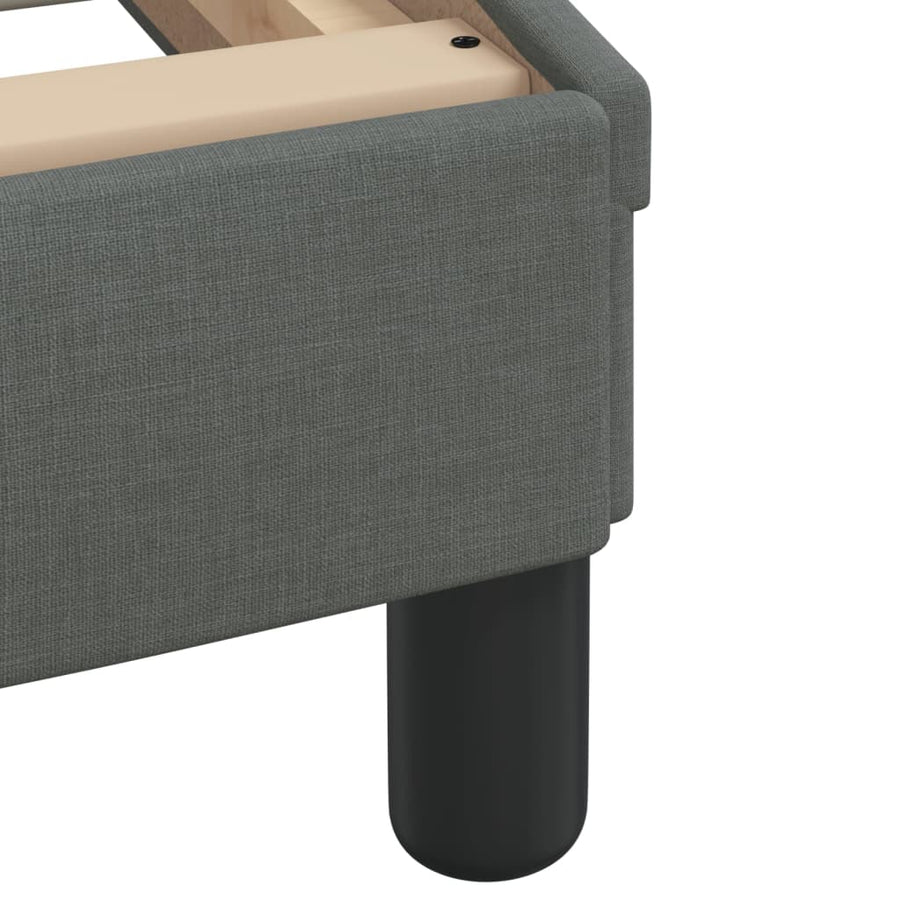 Bedframe Met Hoofdbord Stof Donkergrijs 80X200 Cm