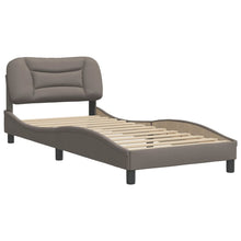 Bedframe Met Hoofdbord Stof Taupe 80X200 Cm