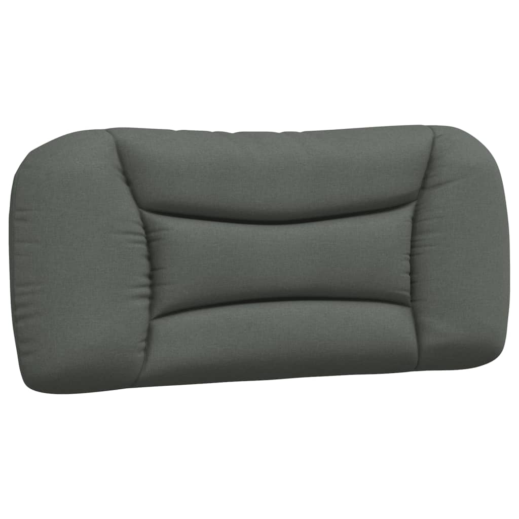 Bedframe Met Hoofdbord Stof Donkergrijs 90X190 Cm