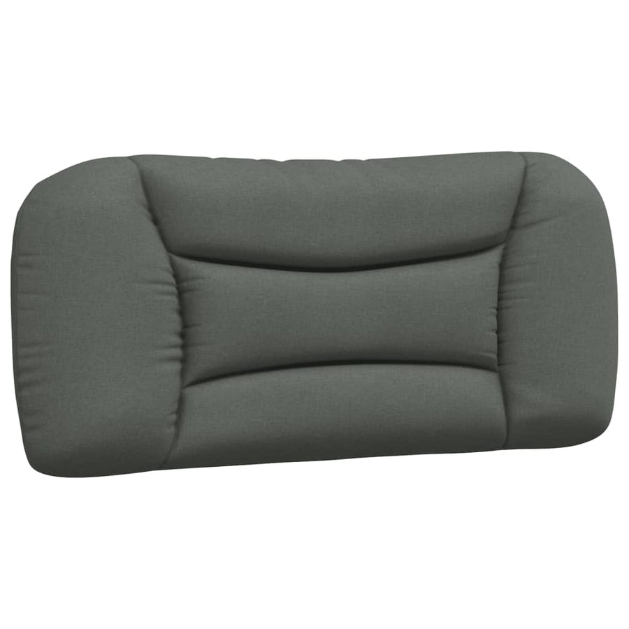 Bedframe Met Hoofdbord Stof Donkergrijs 90X190 Cm