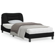 Bed frame without mattress "Hvar" 90x190 cm fabric black