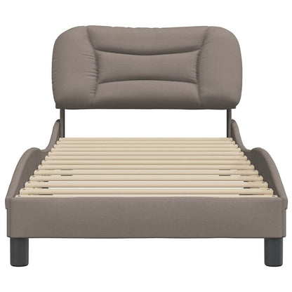 Bedframe Zonder Matras "Hvar" Stof 90 x 190 cm Taupe
