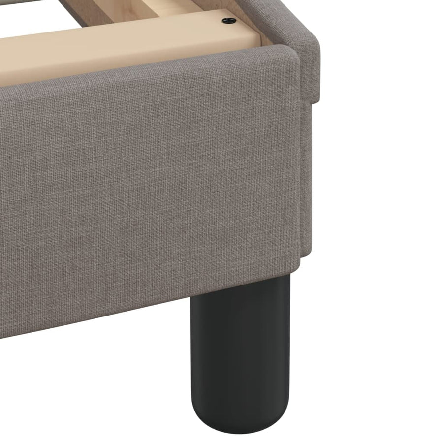 Bedframe Zonder Matras "Hvar" Stof 90 x 190 cm Taupe