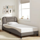 Bedframe stof 90 x 190 cm taupe