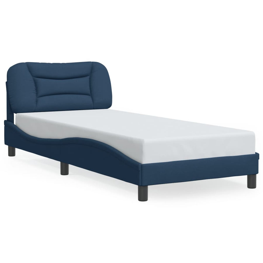 Bedframe zonder matras "Hvar" 90x190 cm stof blauw