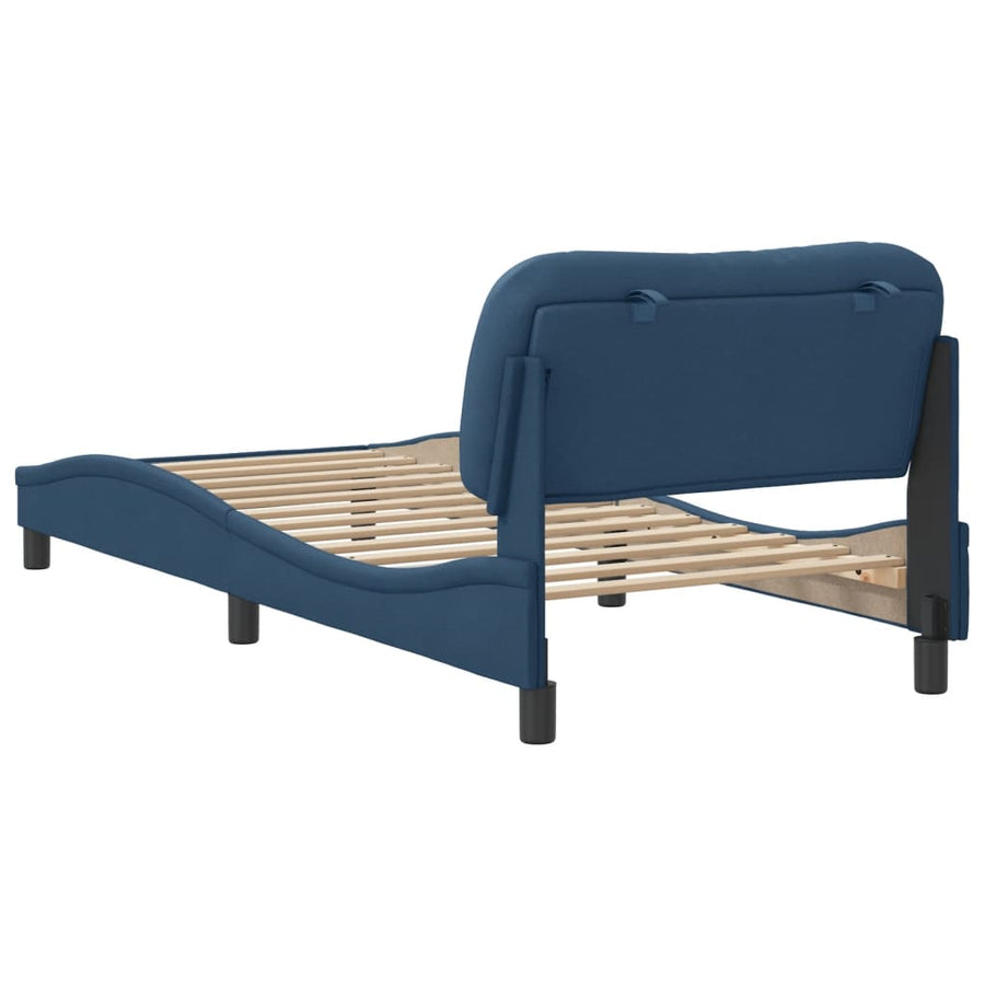 Bedframe zonder matras "Hvar" 90x190 cm stof blauw