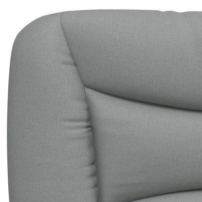 Bedframe Met Hoofdbord Stof Lichtgrijs 100X200 Cm