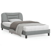 Bedframe 100x200 cm stof lichtgrijs