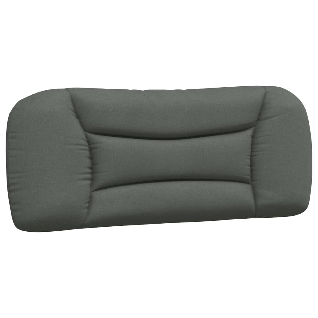 Bedframe Met Hoofdbord Stof Donkergrijs 100X200 Cm