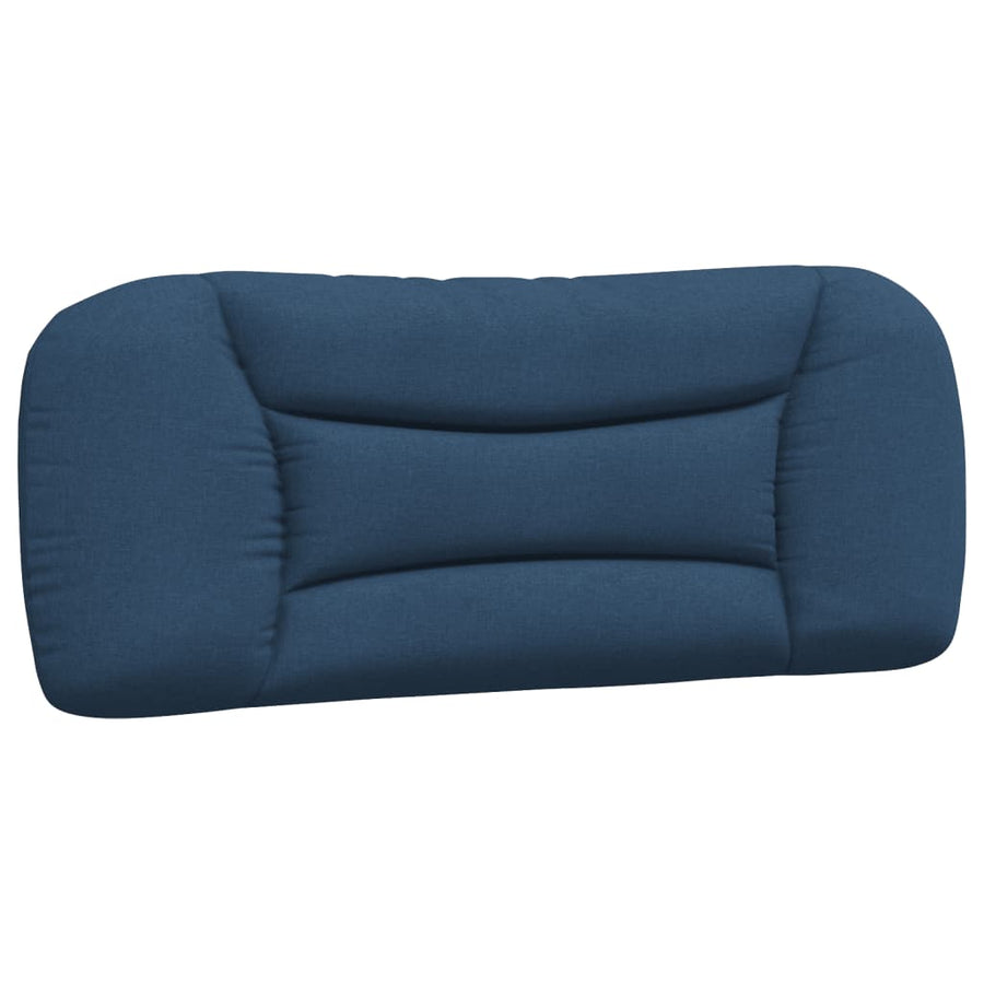 Bedframe Met Hoofdbord Stof Blauw 100X200 Cm