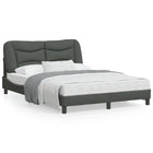 Bed frame without mattress "Hvar" 120x200 cm fabric dark grey