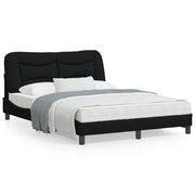 Bed frame without mattress "Hvar" 120x200 cm fabric black
