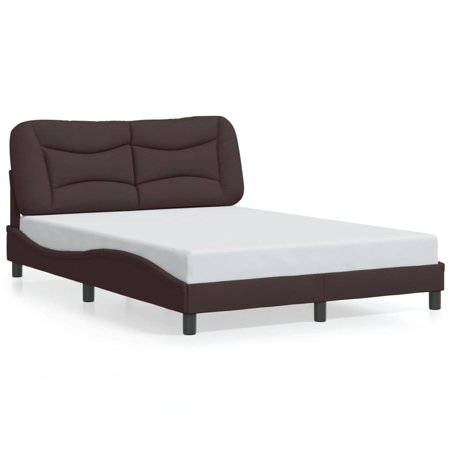 Bedframe zonder matras "Hvar" 120x200 cm stof donkerbruin