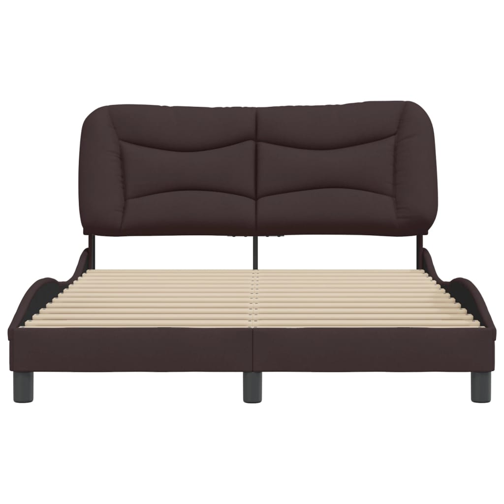 Bedframe zonder matras "Hvar" 120x200 cm stof donkerbruin
