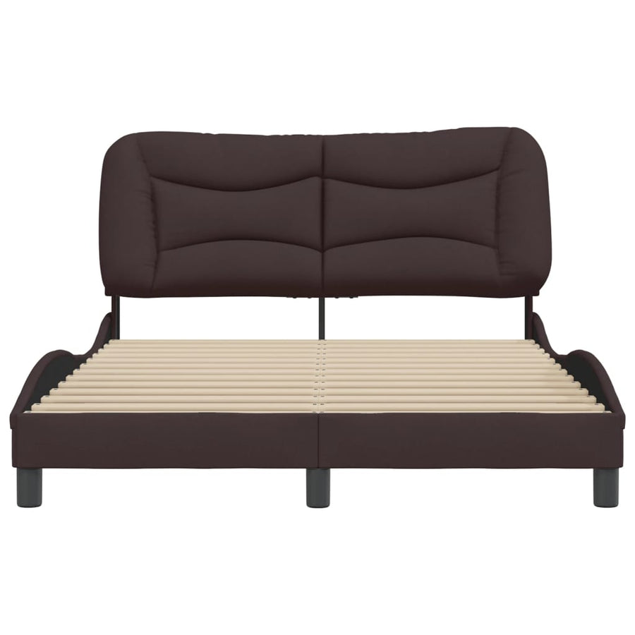 Bedframe zonder matras "Hvar" 120x200 cm stof donkerbruin
