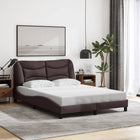 Bedframe 120x200 cm donkerbruin stof
