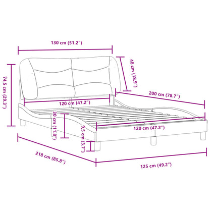 Bedframe zonder matras "Hvar" 120x200 cm stof blauw
