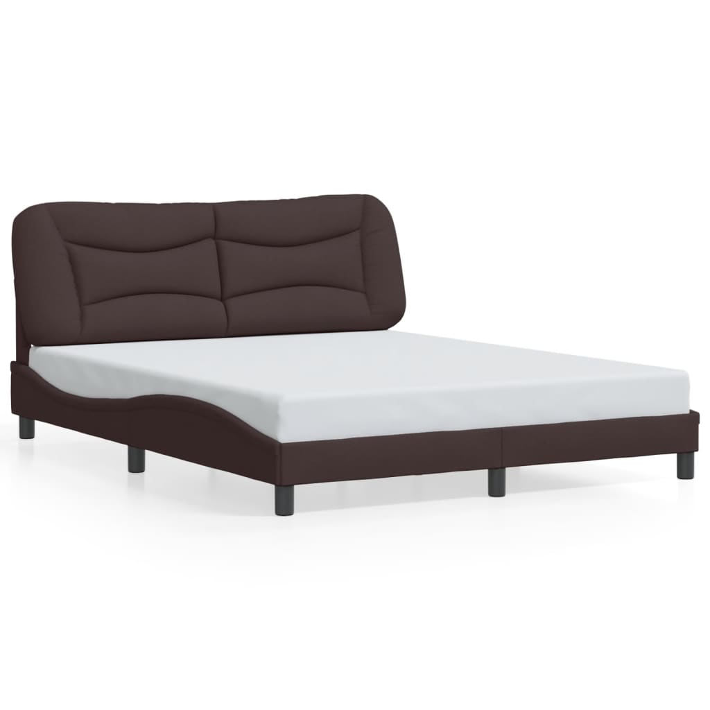 Bedframe zonder matras "Hvar" stof donkerbruin 160x200 cm