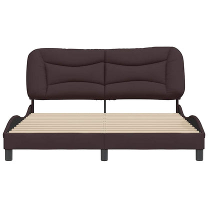 Bedframe zonder matras "Hvar" stof donkerbruin 160x200 cm