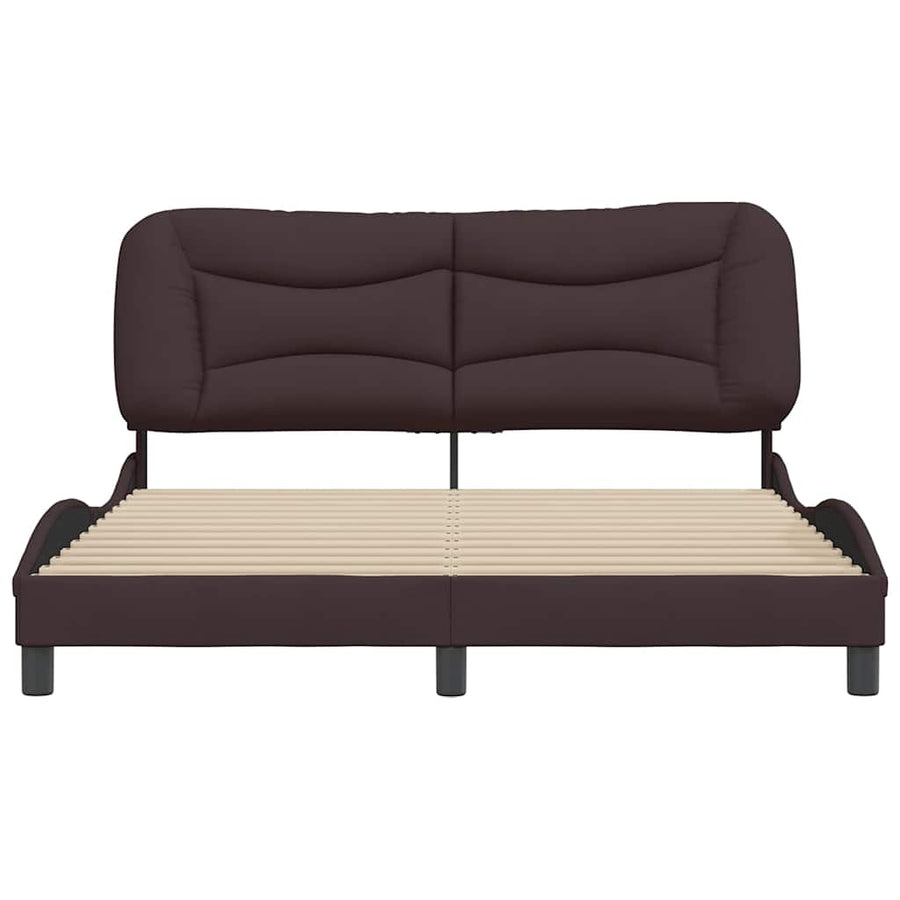 Bedframe zonder matras "Hvar" stof donkerbruin 160x200 cm