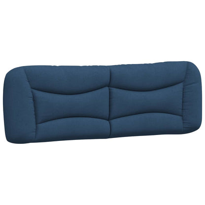 Bedframe Met Hoofdbord Stof Blauw 160X200 Cm