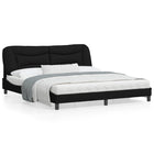 Bed frame without mattress "Hvar" fabric black 180x200 cm