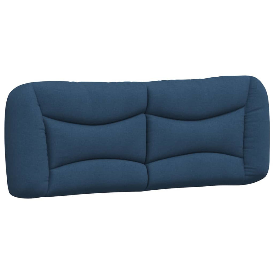 Bedframe Met Hoofdbord Stof Blauw 180X200 Cm