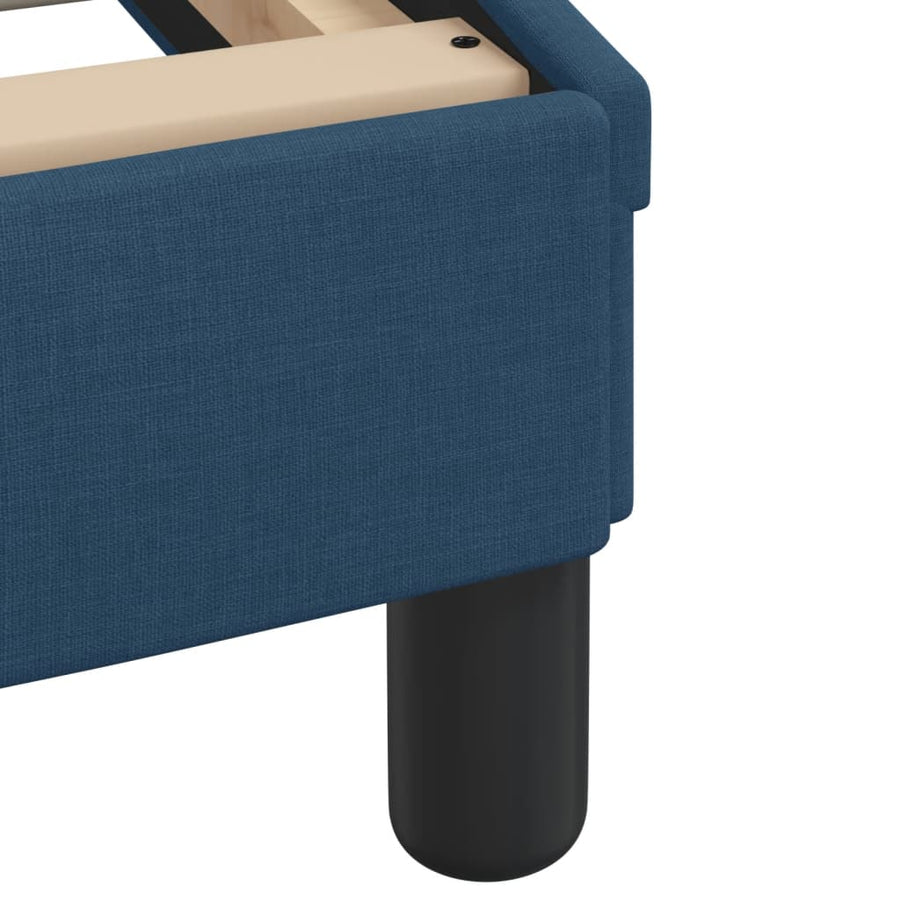 Bedframe Met Hoofdbord Stof Blauw 180X200 Cm