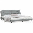 Bedframe lichtgrijs 200x200 cm stof