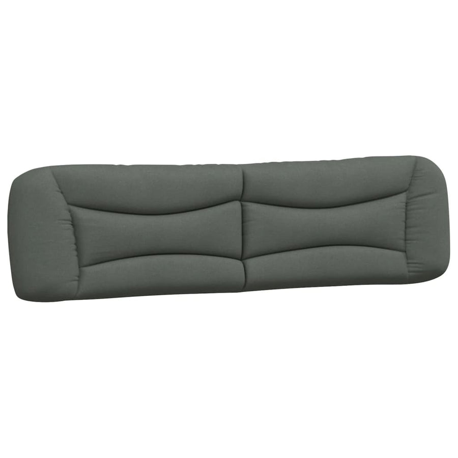 Bedframe Met Hoofdbord Stof Donkergrijs 200X200 Cm