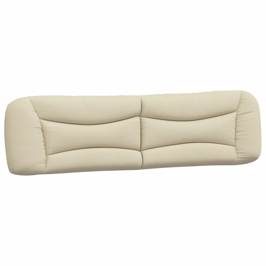 Bedframe Met Hoofdbord Stof Crèmekleurig 200X200 Cm