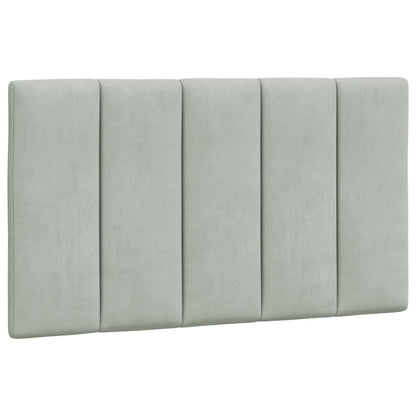 Bedframe Met Hoofdeinde Fluweel Lichtgrijs 80X200 Cm
