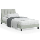 Bedframe 90x190 cm fluweel lichtgrijs