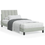 Bedframe 90x190 cm fluweel lichtgrijs